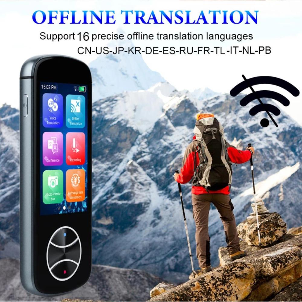 Smart Multilingual Translator, Offline Translation, Photo Translation, Equipped with a 3.0-inch Touchscreen, Supports 107 Languages