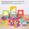 1 Set Tangram Math Toys Building Blocks Board Color Shape Game For Kids Gifts 3D Two-Person Interactive Desktop Puzzle Game