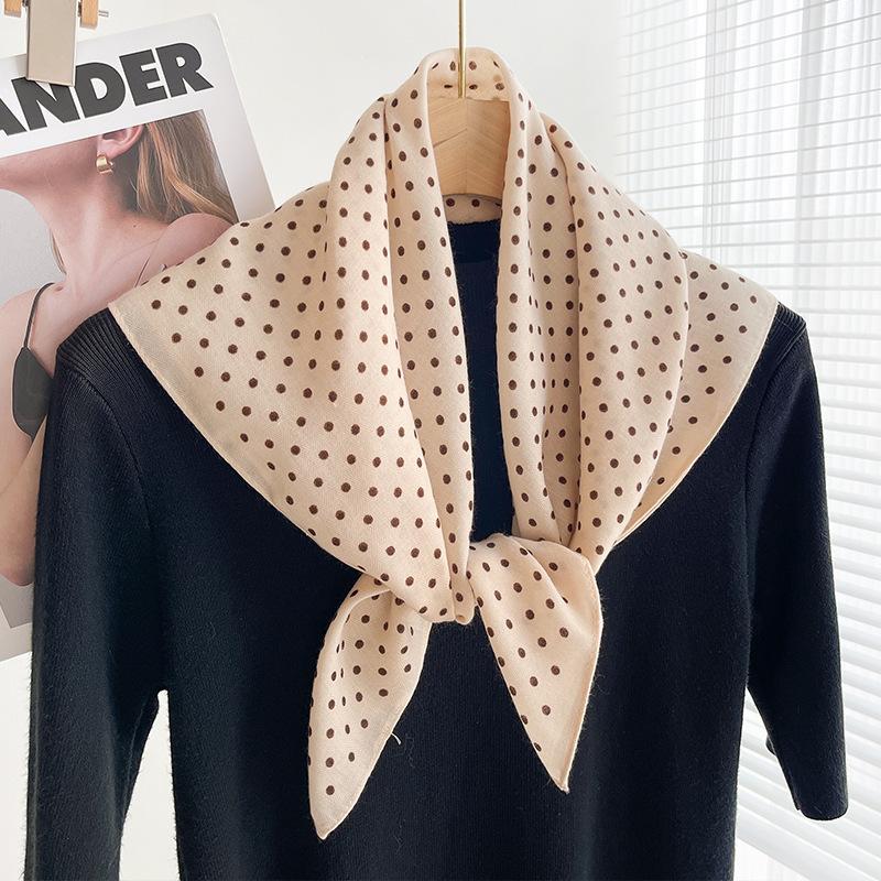 Chessboard Plaid 71CM Cotton and Linen Silk Scarf Small Square Scarf Women's Spring and Autumn Summer Thin Scarf Scarf Linen Headscarf Belt