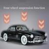 1:24 Mercedes Benz 300SL Alloy Classic Vintage Car Model Car Model Diecast Metal Pull Back Sound Light Car Fashionable Ornaments