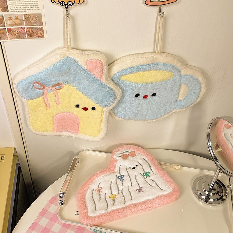 Absorbent Quick-Dry Cartoon Hand Towel for Bathroom & Kitchen