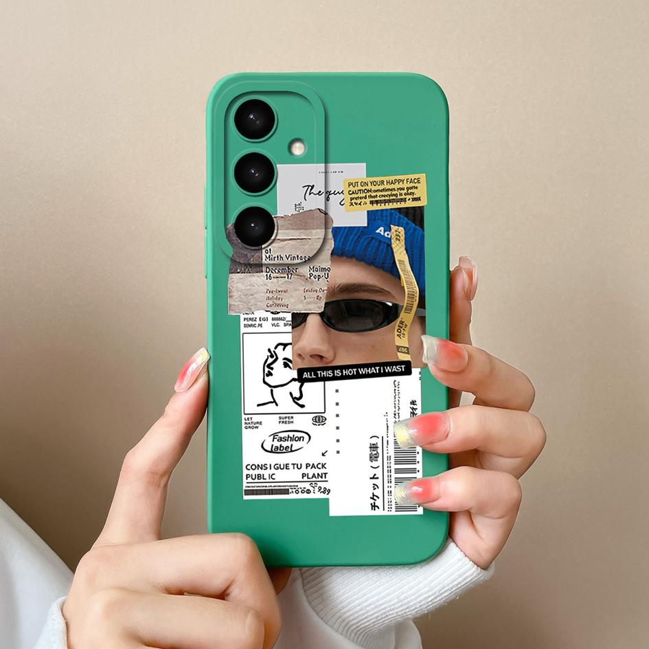 Covers For For Samsung S25 Plus Ultra New Case Fashion Cool Girl Soft Liquid Silicone Protective For Samsung S 25 Bumper Housing