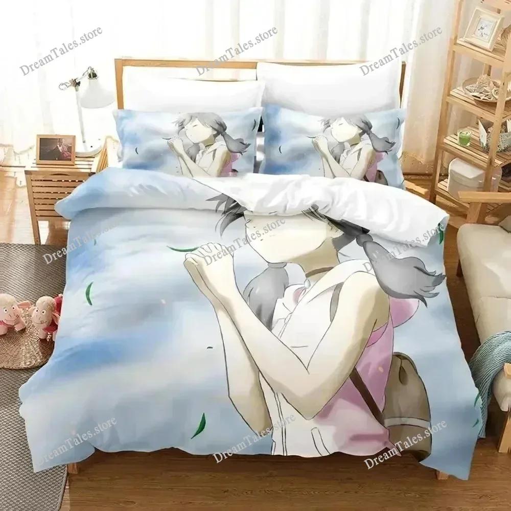 Anime Weathering with You Bedding Set Duvet Cover Bed Set Quilt Cover Pillowcase Comforter king Queen Size Boys Adult Bedding741