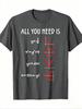 Funny Math Equation Graph Spell Love Print TShirt Unisex Unisex Black Cotton Nerd Science Teacher Student Graphic Short Sleeve Tees