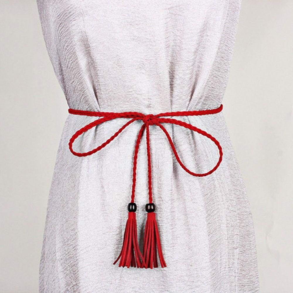 Adjustable Waist Rope Tassel Braided Belts High-quality Tassel Belt