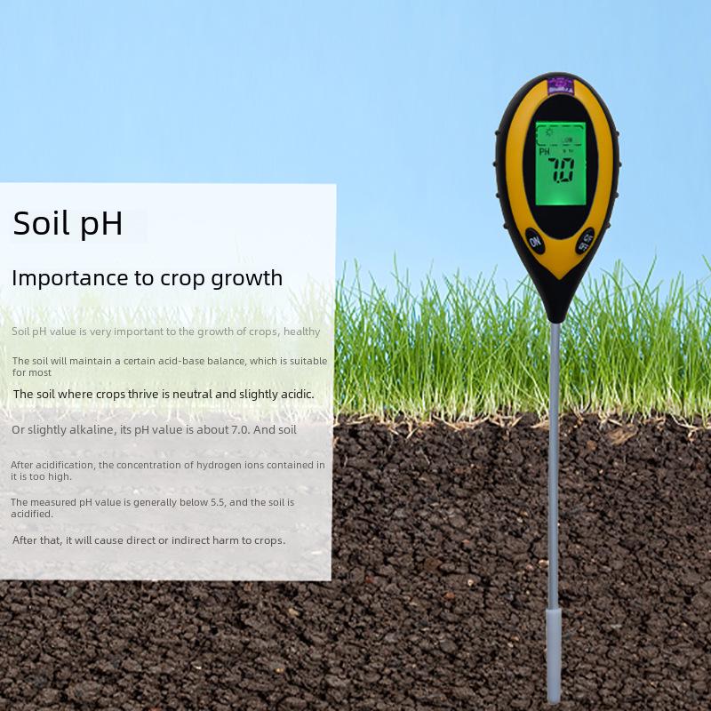 4-in-1-Bodentester: Feuchtigkeits-, Temperatur- und pH-Meter