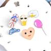 Cute Cartoon Brooches Women Enamel Pins Slipper Balloon Ice Cream Icon Bag Hat Jackets Shirt Lapel Pin Men Badge Fashion Jewelry
