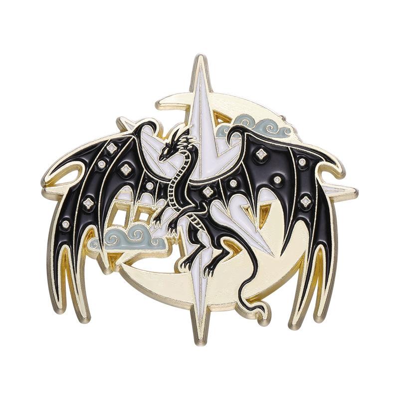 Charming Metal Crane Shape Brooch Fashionable And Decorative Enamel Pin All For