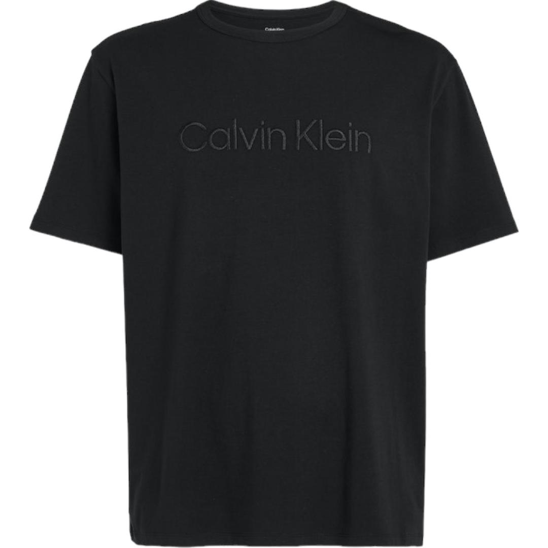 

Calvin Klein S/S Круглый вырез Удобный Буква Короткий рукав Простой Пижамный Топ Мужские топы Черный 000NM2501E-UB1 L