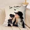 Singer B-Beyonce Cowboy Cushion Cover Soft Plush Double-Sided Printed Sofa Pillow Cushion Cover | Cozy All-Season Decor Gift