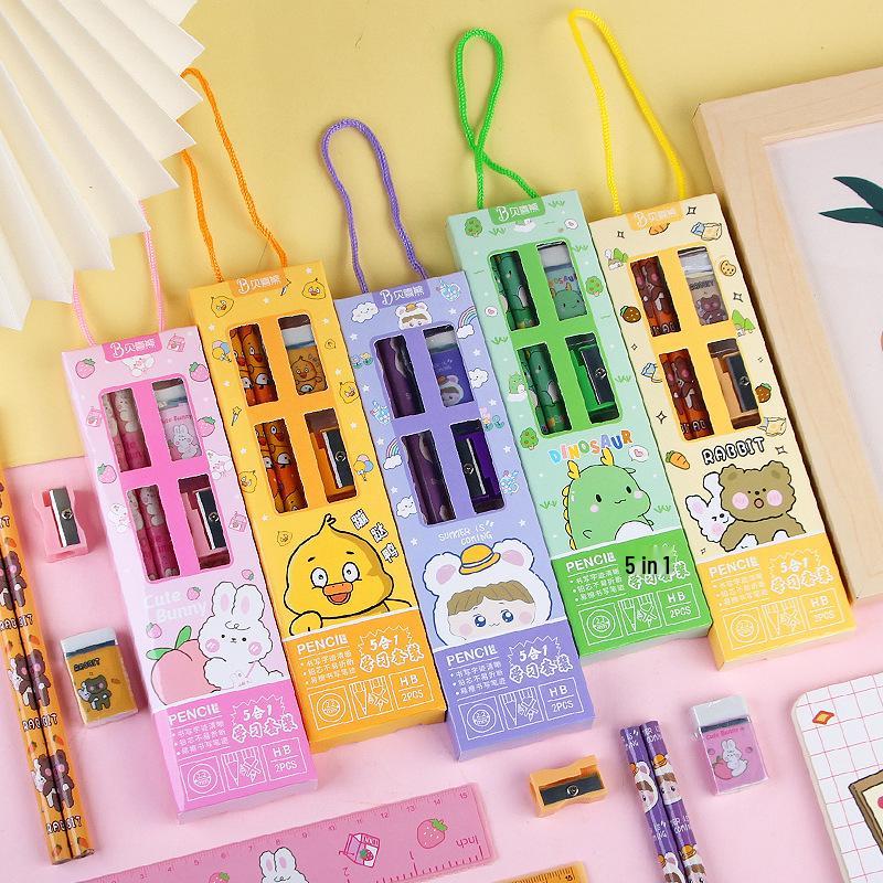 Creative Cartoon Pencil Gift Set for Kids' Parties and Kindergartens