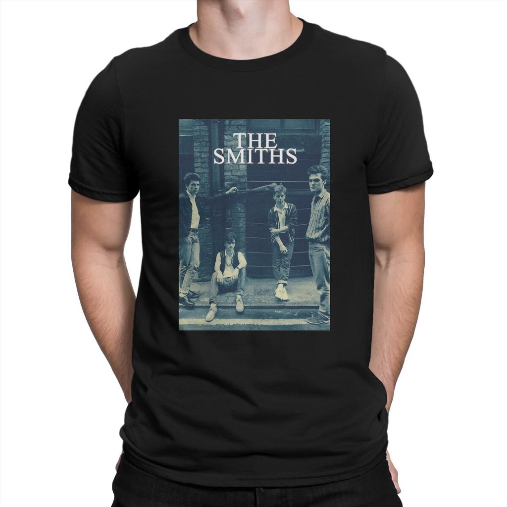 British Rock Bands In The 80s T-Shirts Men The Smiths Novelty 100% Cotton Tees Round Neck Short Sleeve T Shirt Original Clothing