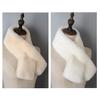 Cross Scarf Faux Rabbit Fur Double-sided Soft Washable Thickened Keep Warm