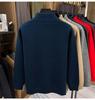 2025 Men's Autumn/Winter Thick Base Layer Sweater - Casual, Warm Knitwear, Long Sleeve for Dads.