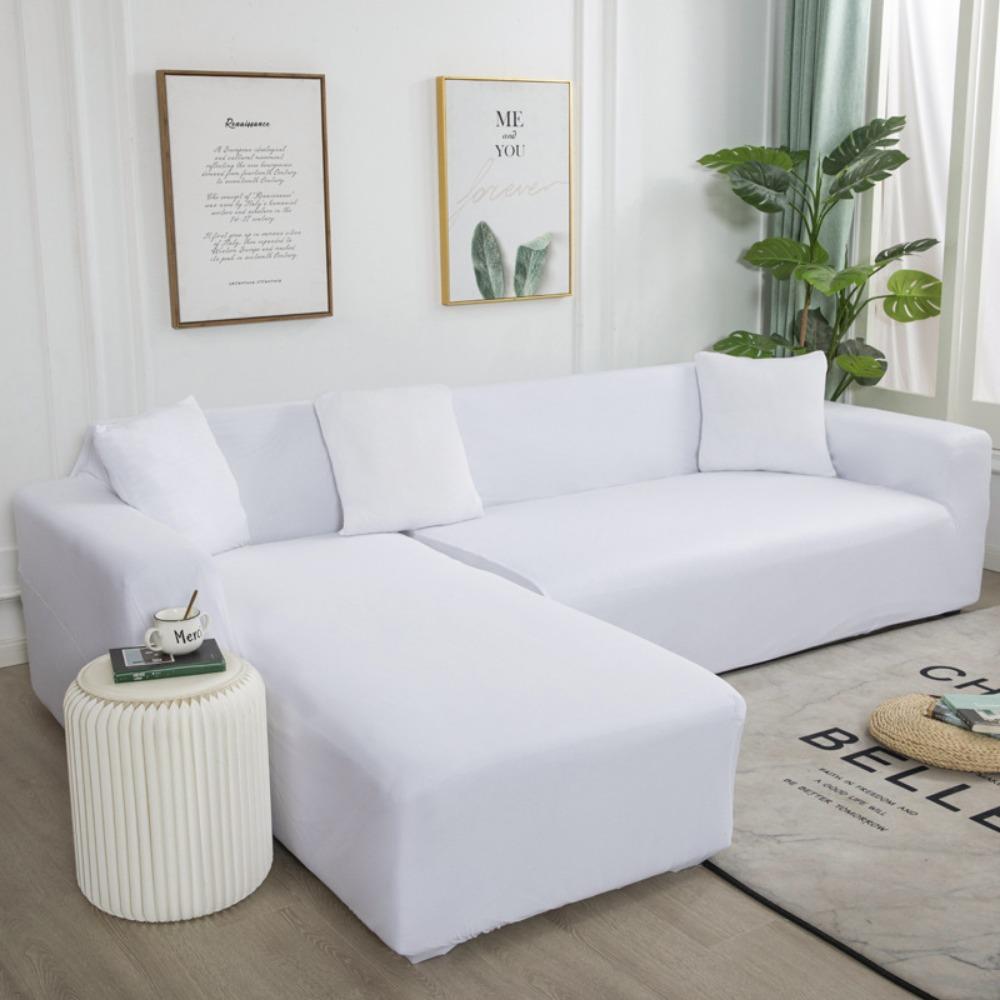 

Universal Full Cover Sofa Slipcover for 2 3 Seater Couch Pure Color Stretchable Fabric Protector Single S 90-140CM