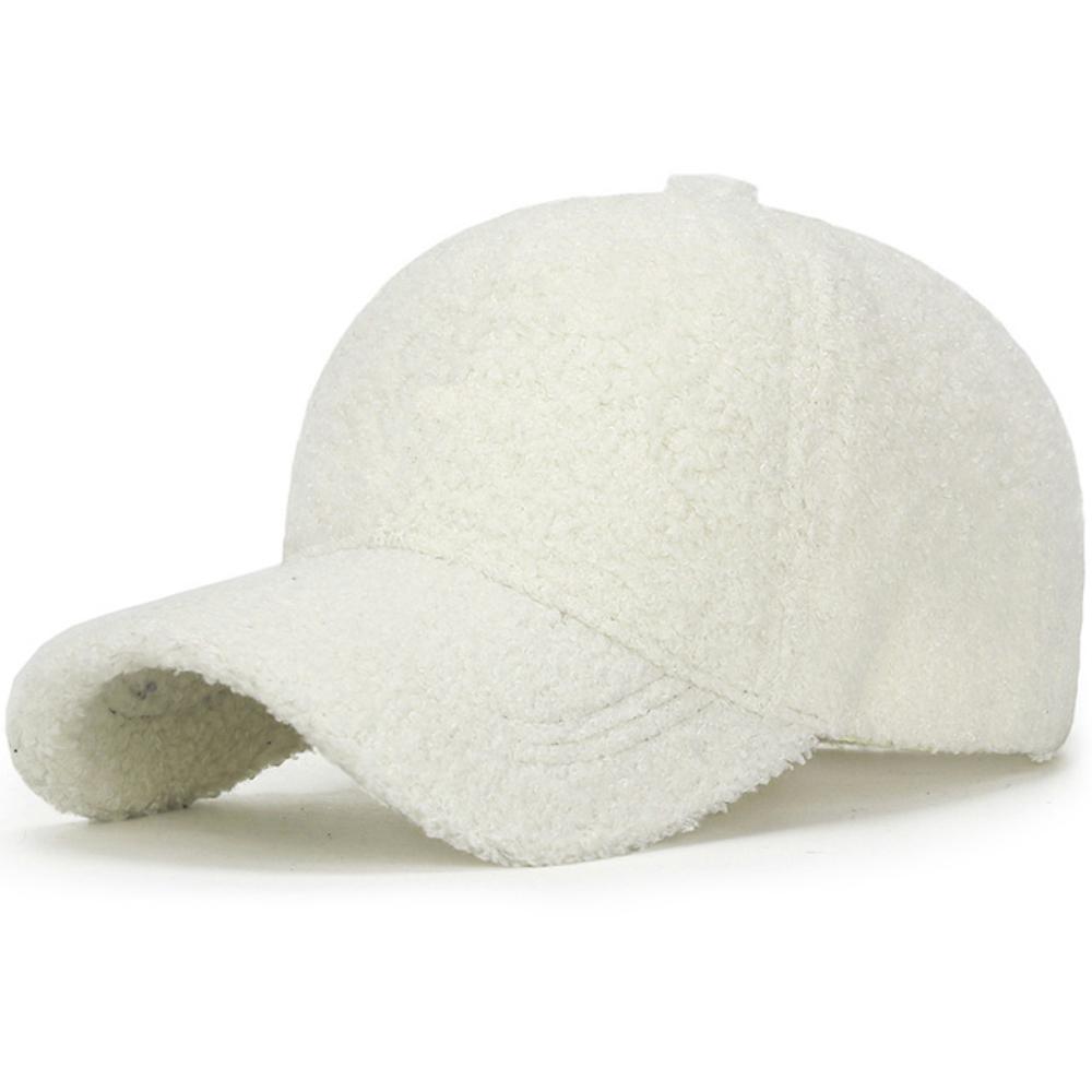 HT4927 Baseballkappe Berberfleece Herbst Winter Mützen für Männer Frauen Einfarbig Einfach Verstellbar Snapback Kappe Männlich Weiblich Baseballmütze
