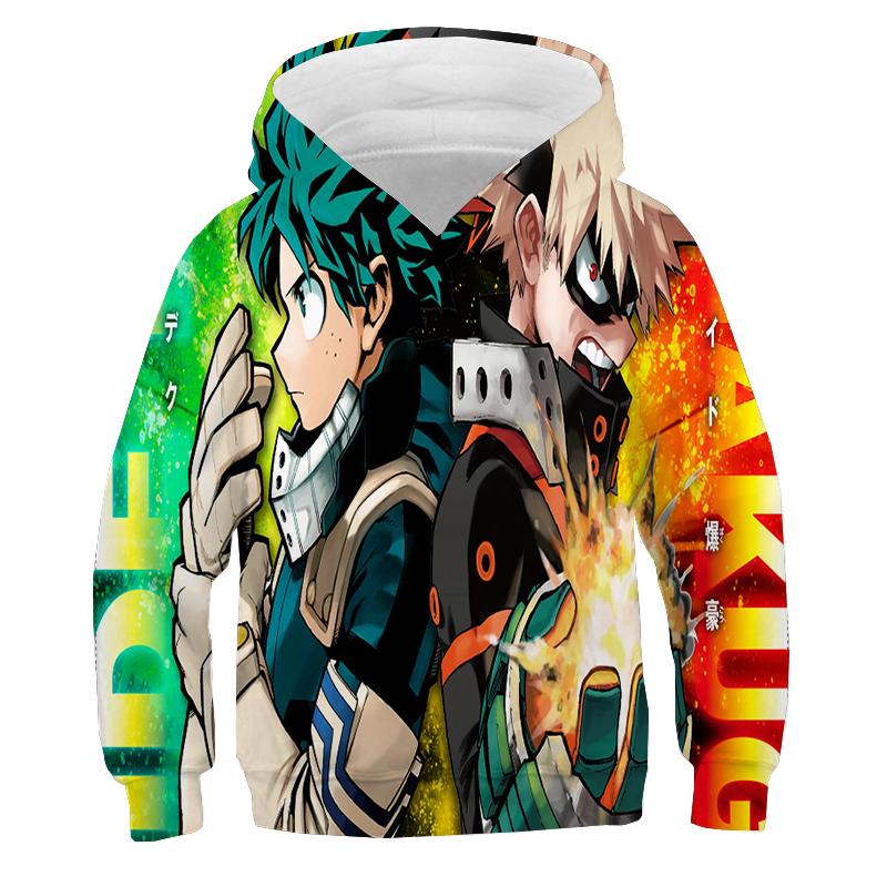 My Hero Academia Hoodies Mode Jungen Mädchen Anime Pullover Manga Bakugou Katsuki Langarm Sweatshirt Kinder Freizeit Trainingsanzug