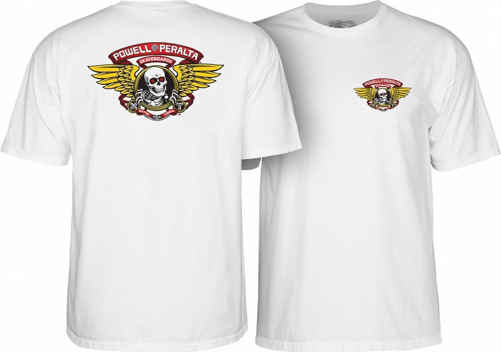 Powell Peralta WINGED RIPPER Skateboard T Shirt WHITE Unisex T-Shirt XXL