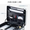 Sanwa Direct 200-BAG155GM Aluminum Attache Case, A4 Size, 15.6-inch Laptop Storage, Lockable, Compartment Divider, Shoulder Strap Included, Adapter
