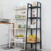 G-H 4-Tier Metal Wrought Iron Floor Rack Nordic Style Display Rack For Living Room/Bedroom/Kitchen/Bathroom/Home Office