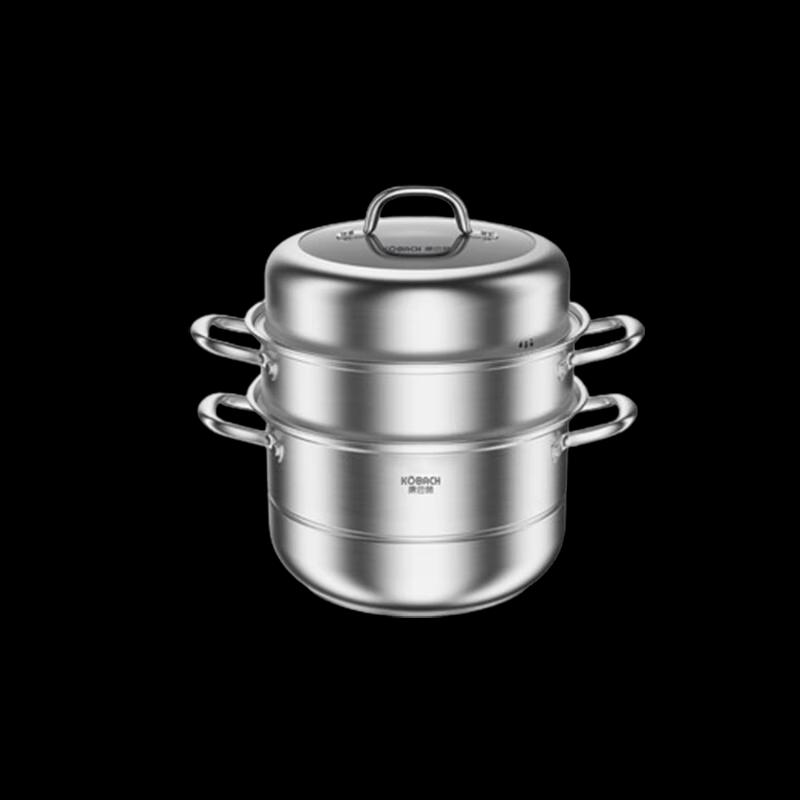 Kangbax KBH28TB1 3-Tier 304 Stainless Steel Steamer & Soup Pot