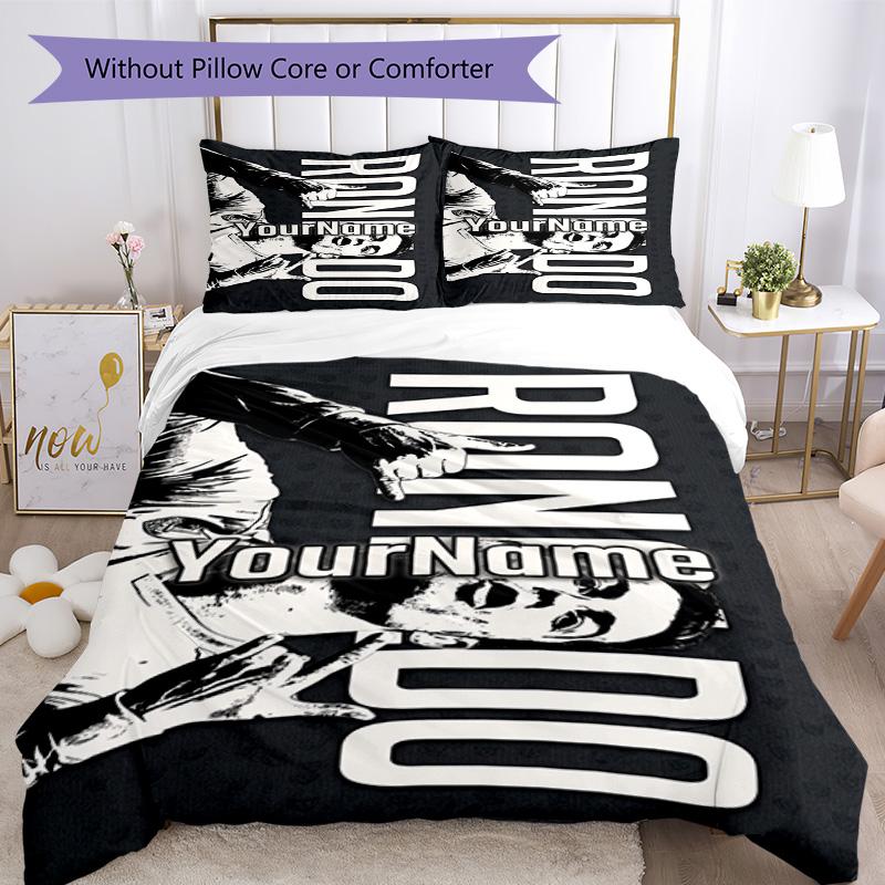 Messi 201 Customize your name Bedding Set Breathable Duvet Cover with Pillowcases Home Decoration Birthday Gift