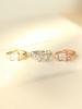 Minimalpiercing 925 Gold Point Cubic One-Touch Ring Piercing Earrings