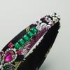 Women's Hairband Heavy Craft Bow Colored Drill Vintage Embroidery Palace Wide Edge Headwear