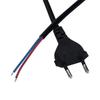 EU Two-Pin AC Power Cord with Tinned Ends for Audio, Fans, Lamps, LED Adapters