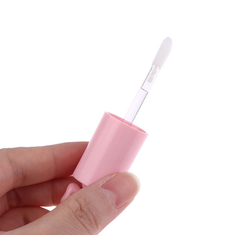 Cute Creative Bow Shape Lip Gloss Tubes Clear Empty Diy Cylindrical Lip Balm Tubes 2.5Ml With Wand Refillable Lipstick Bottle