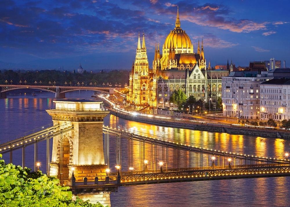 Puzzle 2000 pieces C-200405-2 Budapest view at dusk