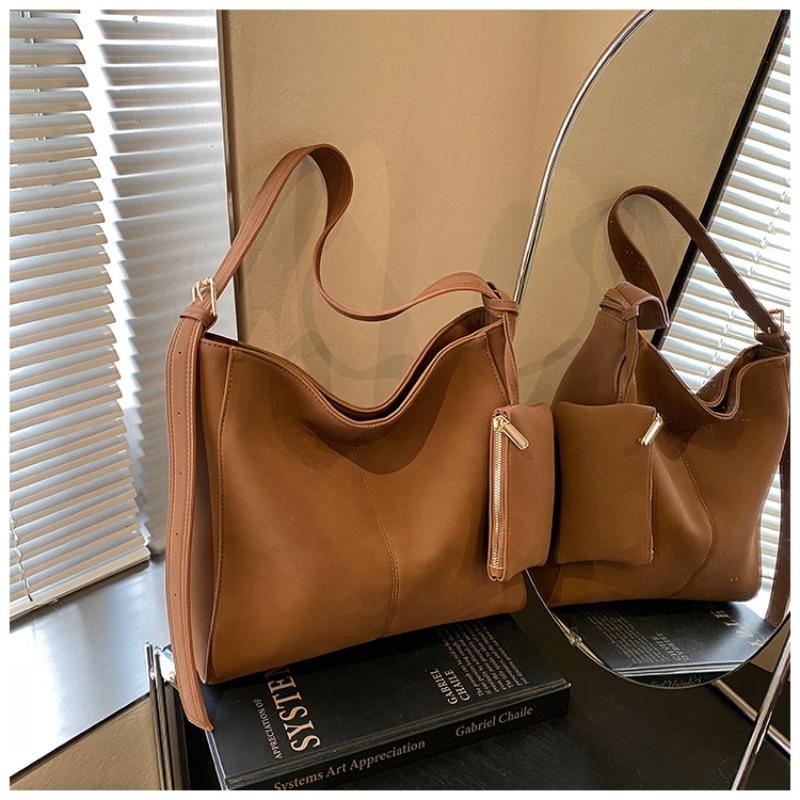 

Ретро модная сумка-тоут женская осенне-зимняя новая для поездок на работу большая вместительная сумка через плечо трендовая женская сумка коричневый