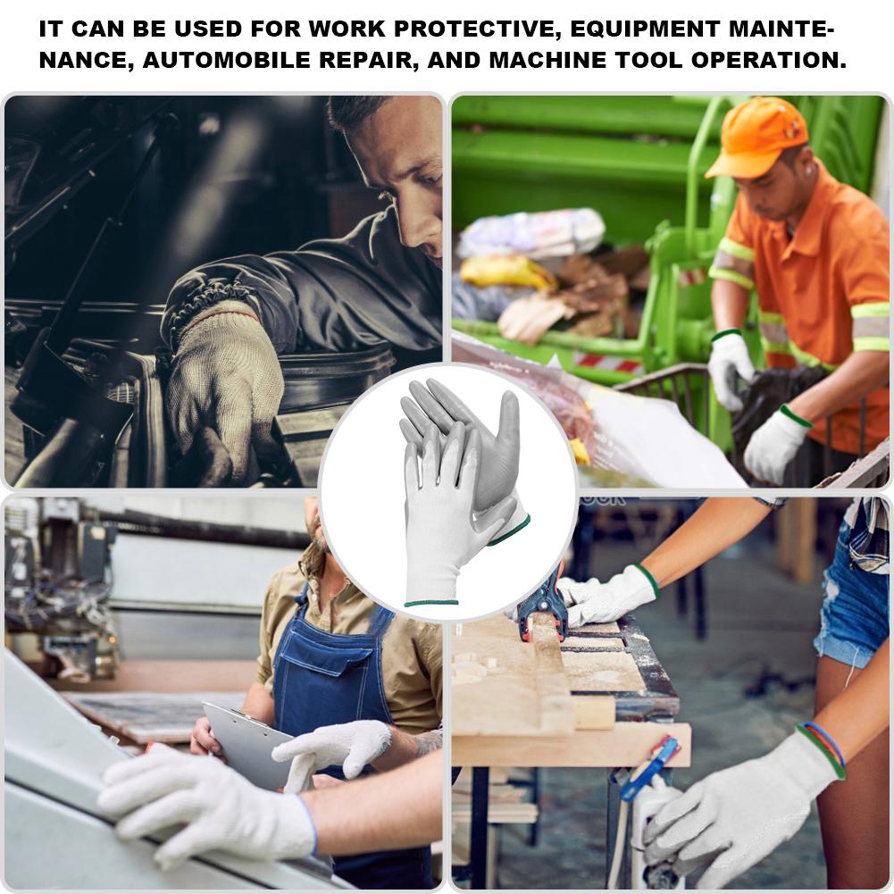 12 Pairs Professional Nitrile Gloves Wear Resistant Safety Hand Protective Work Gloves