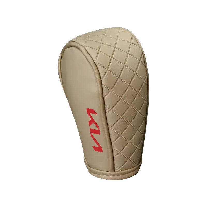 1Pcs Car Gear Shift Cover Leather Shift Lever Cover Gearbox Shifter Knob Protective For Kia Ceed Sportage Niro Optima Picanto Rio Morning Forte K8