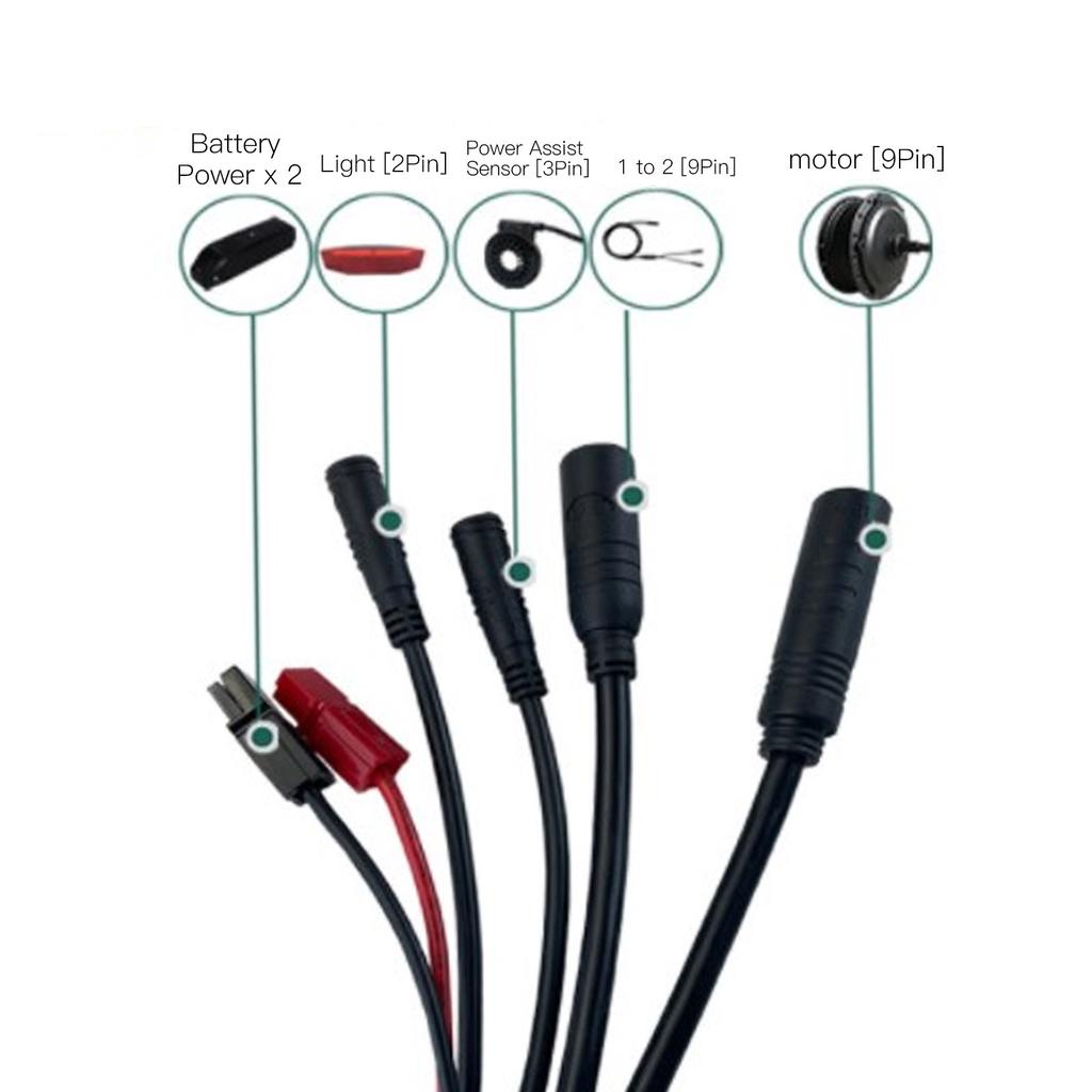 Controller Motore Bici Elettrica 22A Kit Modifica Bicicletta Elettrica con Pannello GD01 per Motore Riduttore 500W