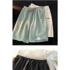 Ice Silk Sports Five Quarter Pants Women Summer High Waist Loose Breathable Large Size Home Wide Leg Shorts Wear