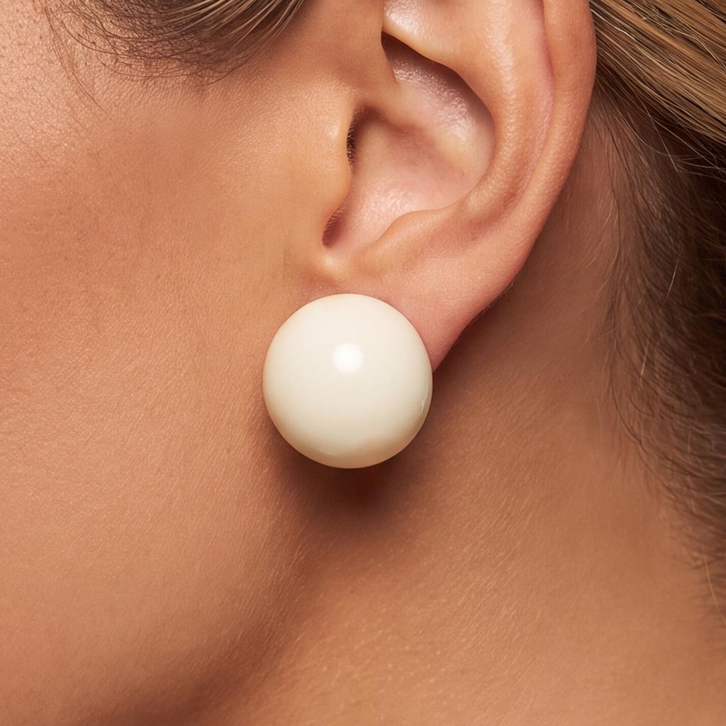 Ins Exaggerated Big Round Stud Earrings For Women French Retro Colorful Maillard Resin Earrings Fashion Party Jewelry Gifts New1