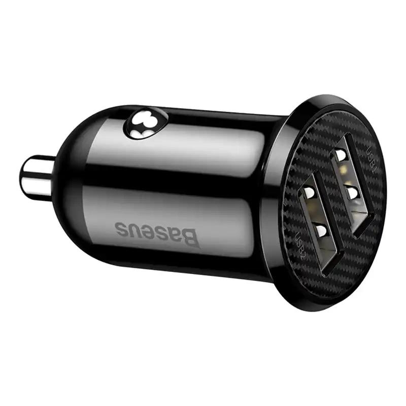 Ładowarka Samochodowa Baseus Grain Pro 2X Usb 4.8A (Czarna)