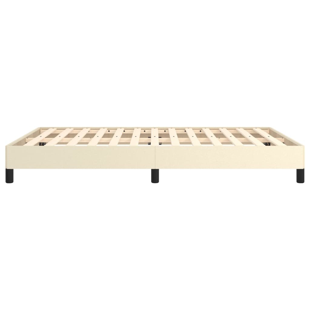 Bed Frame Cream 140 x 200 cm Faux Leather