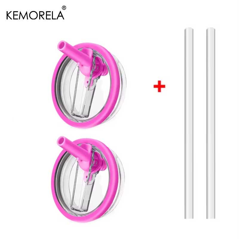 40oz Flip Straw Leak Proof Lid for 2.0 Tumbler Lid Replacement for Car Cup Accessories Straw Cover Cleaning Brush with Straw