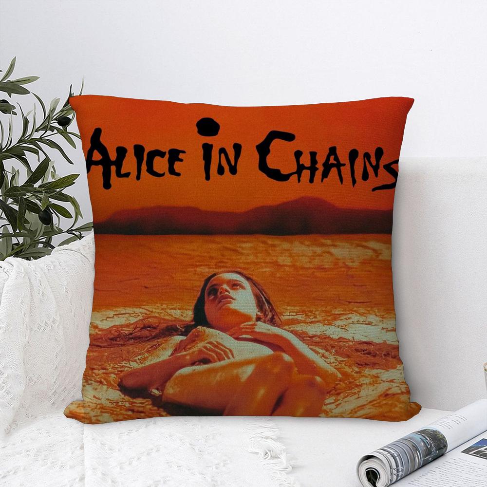 Musik A-Alice In C-Chains Kissenbezug Plüschstoff Weicher Kissenbezug Beidseitiger Druck Sofakissenbezug Zierkissenbezug