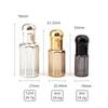 3ml 6ml 12ml Electroplated Carved Colored Glass Roll on Bottle Sample Test Essential Oil Vials with Roller Refillable Bottles