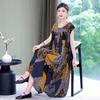 Fashion Casual  Summer Dress for Women Print Loose O-Neck Cotton Women Clothing Dresses Plus Size