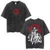 Anime Hellsing Alucard Graphic Washed T Shirt Men Vintage Manga T-shirts Street Cotton Tshirt Harajuku Male Casual Tops