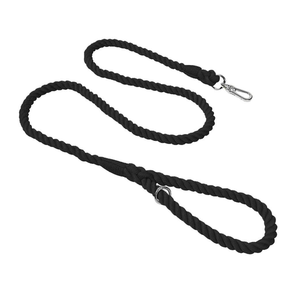 

Прочные поводки для собак, прочные веревочные поводки для выгула щенков, многоразовые многофункциональные поводки для дрессировки собак, толстые поводки для больших собак чёрный