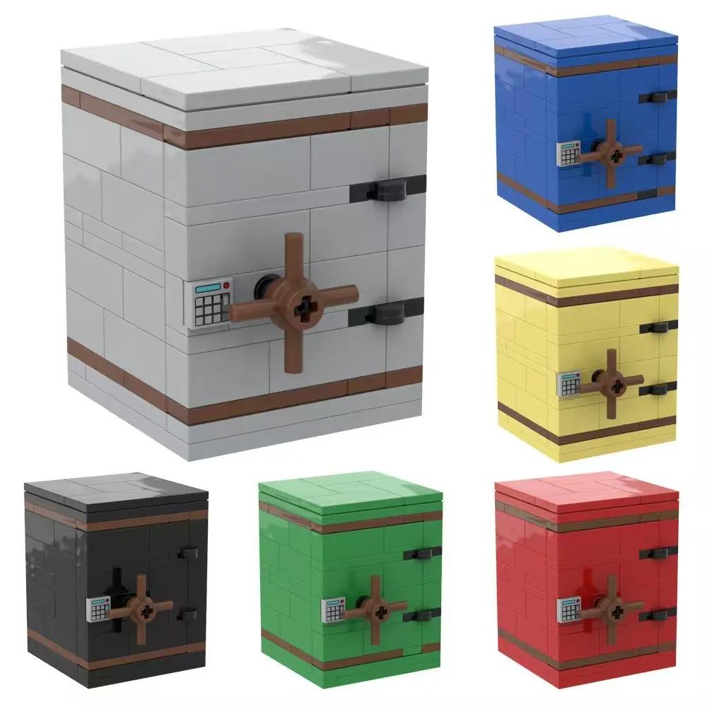 City Treasure Building Blocks MOC Dollar Cash Gold Silver Mine Egg Transparent Diamond ATM Machine Safe Money Bag DIY Toys K037