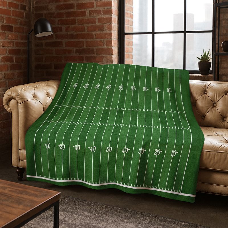 Rugby Field American Football Sport Flannel Blanket Soft Warm Throw Blanket for Bedroom Living Room Bed Travel Camping Picnic