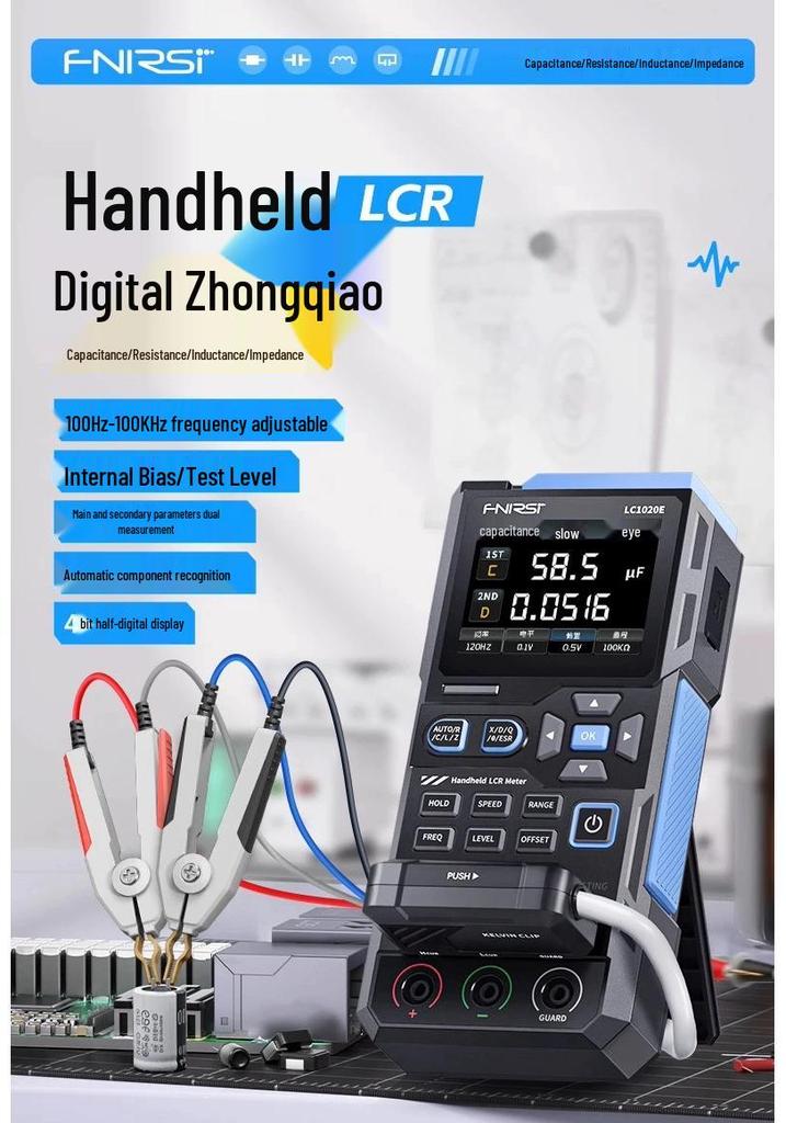 Tester LCR Digital Portabil FNIRSI LC1020E pentru Rezistență, Inductanță și Capacitate Multimetru SMD