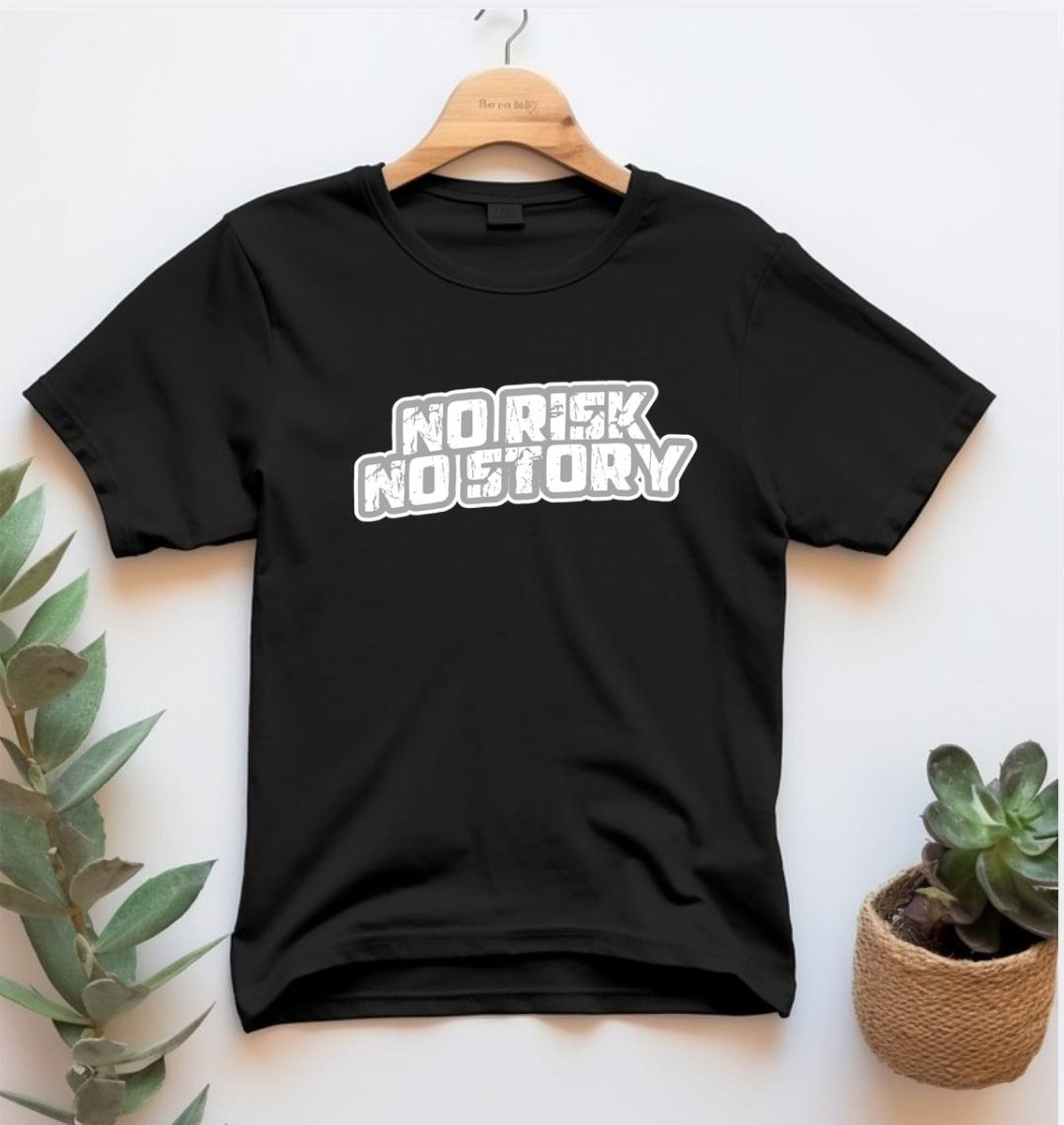 No Risk No Story Shirt, Motivational Quote T-Shirt, Inspirational Graphic Tee, Bold Statement Shirt, Adventure Mindset Tee S