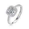 Round Brilliant Cut Moissanite 1CT Diamond Rings Jewelry Solid Gold 925 Silver Ring for Women Silver and Gold Ring